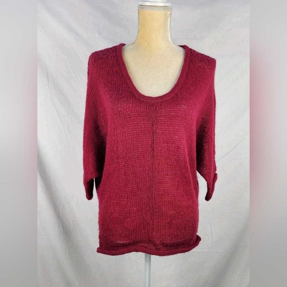 Wooden Ships Paola Buendia Mohair Wool Knit Sweater sz S/M Boxy Beachy